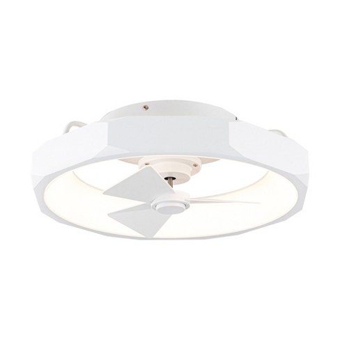 Parrot Uncle 18.9" White 3-Blade Flush Mount Ceiling Fan, Modern - image 1 of 4