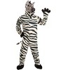 HalloweenCostumes.com One Size Fits Most   Zebra Suit with Mouth Mover Mask for Adults, Black/White - 2 of 4