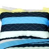 Slickblue 3 PC Handmade Full/Queen Quilt Set, Reversible Vermicelli Quilted, Horizontal Stripes, 37 Color Options - 2 of 4