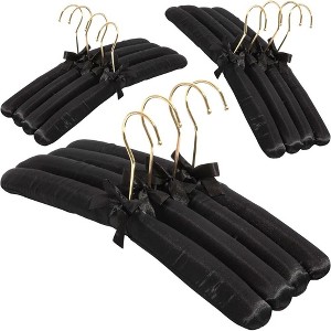 Florida Brands Padded clothing fabric hangers for women clothing - Set of 12 premium coat hangers for closet, bride hanger for wedding dress - 1 of 4