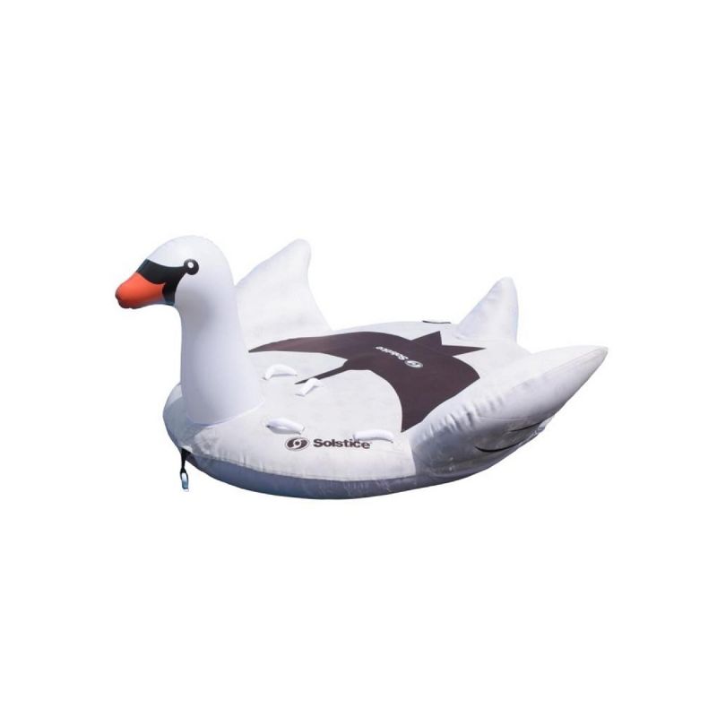 Swimline 84" Swan Towable 2-Person Inflatable Pool Float - White/Black, 1 of 5