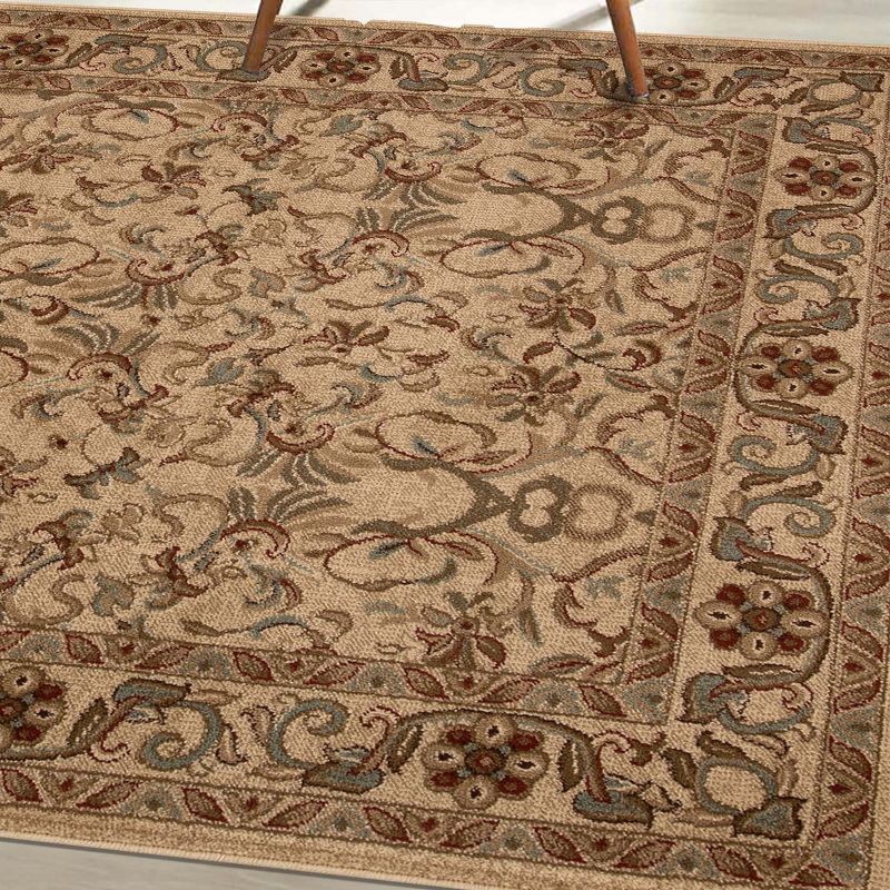 Traditional Floral Scroll Indoor Runner or Area Rug by Blue Nile Mills, 5 of 7