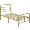 Yaheetech Modern Metal Platform Bed with Geometric Patterned Headboard - 2 of 4