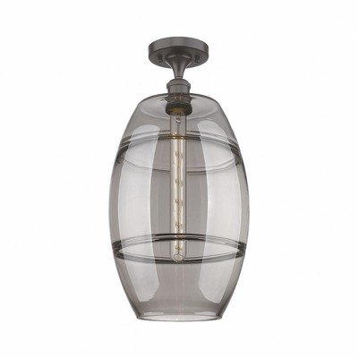 Vaz - 1 Light Semi-Flush Mount In Industrial Style-19.75 Inches Tall and 10 Inches Wide