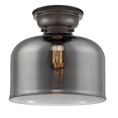 Bell - 1 Light Flush Mount In Industrial Style-9.4 Inches Tall and 12 Inches Wide