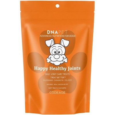 DNA PET Happy Healthy Joints Treats for Dogs, Real Chicken Air-Dried Dog Chews, Beef Collagen - 8 oz