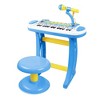 Qaba Kids Toy Keyboard Piano Toddler Electronic Instrument with Stool, Microphone and Bright Flashlight for Children Birth Gift - 4 of 4