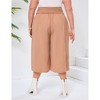 Clearlove Womens Plus Size Wide Leg Barrel Pants Casual Elastic Waist Ankle Length Pants - 4 of 4