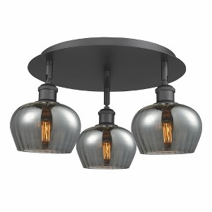 Fenton - 3 Light Flush Mount In Art Deco Style-8 Inches Tall and 18.25 Inches Wide - 1 of 1