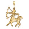 Black Bow Jewelry 14k Yellow Gold Large Sagittarius the Archer Zodiac Pendant - 3 of 4