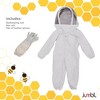 Jumbl Kids’ Full Protection Beekeeping Suit with Veil Hood and Leather Gloves for Safe Beekeeping - 2 of 4