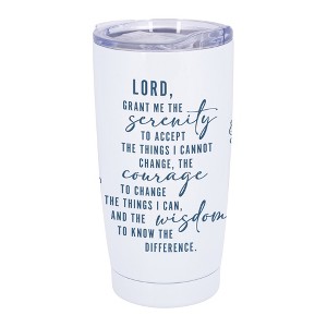 Elanze Designs Serenity Prayer Lord Grant Me Flowers Wrap-Around Design 20 Ounce Stainless Steel On-The-Go Coffee Mug, Thermal Travel Tumbler with - 1 of 4