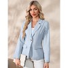 Blazers for Women Business Casual Long Sleeve Lapel Open Front Suit Jacket Work Blazer with Pockets - 2 of 4