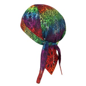 SK Hat shop Men's Danbana Tie Dye Paisley Do Rag Biker Cap - 1 of 4