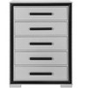 NicBex Bedroom Dresser with 2/5 Drawers,Chest of Drawers with Black Pulls for Kids Room,Living Room,Entryway,White - 2 of 4