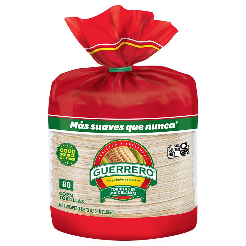 Guerrero Gluten Free Corn Tortillas - 4.16lb/80ct, 1 of 5