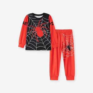 MyKids-USA Spring and Autumn Baby Kids Boys Cartoon Pattern Long Sleeves Top and Pants Casual Pajamas Clothing Set - 1 of 4