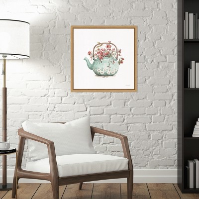 Lisa Audit Garden Tea 03 Canvas Print with Maple Frame