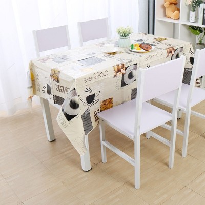 55"x40" Rectangle PVC Water Oil Resistant Dining Tablecloths Butter Bread - PiccoCasa