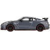 2024 Nissan GT-R Nismo (R35) Stealth Gray with Carbon Hood and Top Limited Edition 1/64 Diecast Model Car by Mini GT - 3 of 4