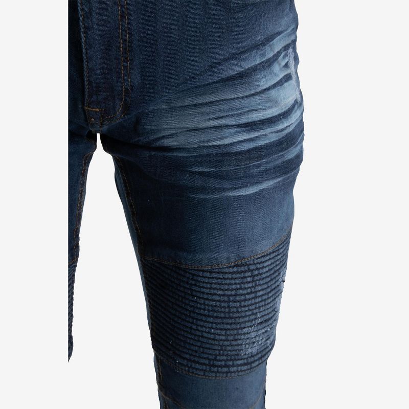 RAW X Men's Slim Fit Moto Detail Stretch Jeans, 5 of 6