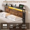 Bestier Queen Bed Frame with Headboard,Dual LED Lights Platform Metal Bed Frame with Charging Station &  2-Tier Storage, Non-Slip,Noise-Free - 2 of 4