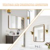 Lirago Metal Flat Mirror Wall Mirror Vanity Mirror Decor Mirror 38x26 Gold - 3 of 4
