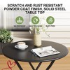 Outdoor 3-Piece Folding Bistro Set Folding Outdoor Patio Furniture Sets 2 Chairs and 1 Table - 3 of 4