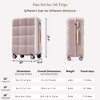 YONWAY 3 Piece Hardshell Luggage Sets Airline Certified Carry-on Luggage with side hook Cup Holder Spinner Wheel - 4 of 4