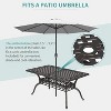 Cast Aluminum Outdoor Dining Table, 59'' Patio Dining Table with 2" Umbrella Hole and Adjustable Foot Pads for Garden, Backyard, Deck - 4 of 4