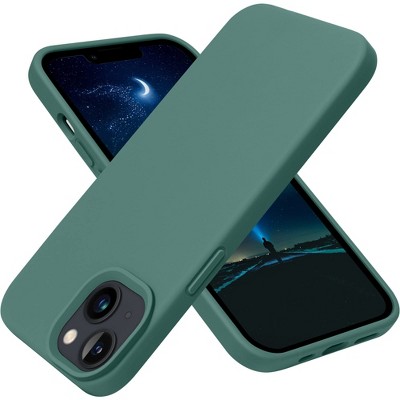 BONGEEK Designed for iPhone 13 Case, Silicone Shockproof Slim Thin Phone Case for iPhone 13 6.1 inch Midnight Green