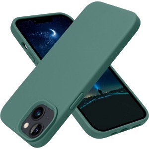 BONGEEK Designed for iPhone 13 Case, Silicone Shockproof Slim Thin Phone Case for iPhone 13 6.1 inch Midnight Green - 1 of 4