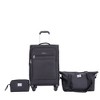 SEVOBAL Luggage 3-Piece Travel Set with Spinner Wheels, Lightweight Carry-On Luggage with Toiletry Bag and Travel Backpack, Black, 21.24"*13.72"*8.5" - 2 of 4