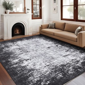 Modern Abstract Area Rugs Machine Washable Indoor Mat - 1 of 4