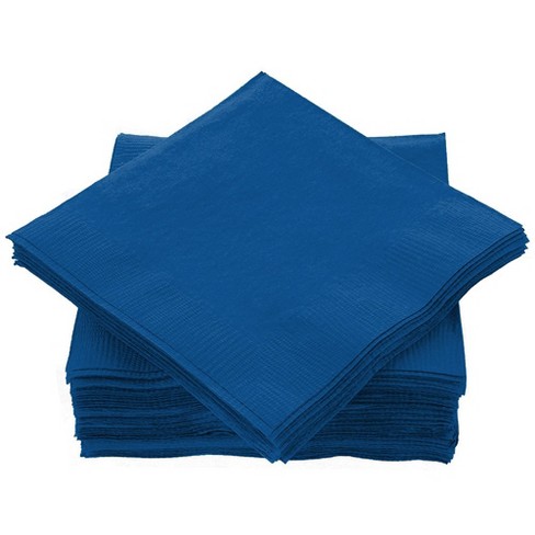 Sparksettings Royal Blue Beverage Napkins, 5” X 5” 2 Ply Paper Napkins ...