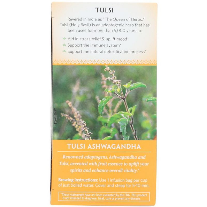 Organic India Tulsi Ashwagandha Tea - Case of 6/18 Bags, 5 of 6