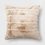 Textured Marled Faux Fur Square Throw Pillow - Threshold™