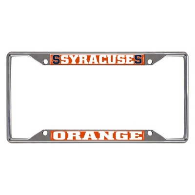 NCAA Syracuse Orange University Stainless Steel License Plate Frame