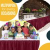 Crown Display 6 pack Disposable Plastic Tableskirts - 29" x 14 Ft ruffled Table Skirt with Adhesive Strip - 6 Count - 2 of 4