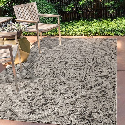 JONATHAN Y Estrella Bohemian Medallion Textured Weave Indoor/Outdoor Area Rug