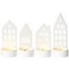MOEPISY House Tealight Candle Holders Set of 4 – Christmas Candle Holder Centerpieces - 4 of 4