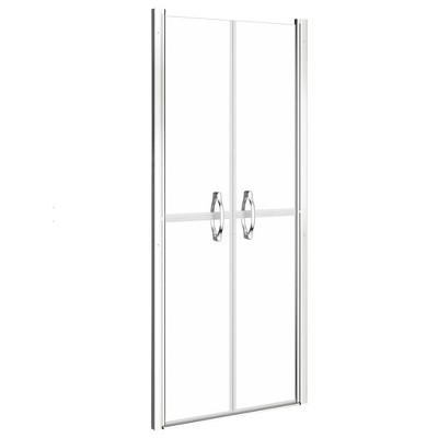 Clear ESG Glass and Aluminum Shower Door 29.9'' x 74.8''