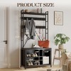 Coucheta  Hall Tree with Bench and Storage, 3-In-1 Entryway Coat Rack & Shoe Bench Organizer for Hallway, Mudroom, Bedroom, Coat Tree Freestanding - 3 of 4