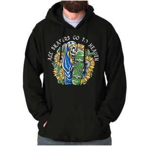 Skeleton All Skaters Go To Heaven Hoodie Sweatshirt Women Men Brisco Brands - 1 of 4