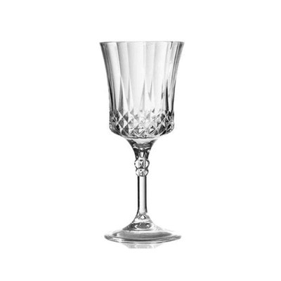 Smarty Had A Party 8 oz. Crystal Cut Plastic Wine Glasses (48 Glasses)