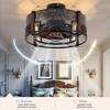 Kviflon 19 Inch Caged Ceiling Fan with Light,Reversible DC Motor,Remote Control for Bedroom Kitchen,Patio - 2 of 4