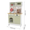 Teamson Kids Little Chef Boston Small Modern Pretend Play Kitchen with Cooking Accessories, Oven, Microwave, Burner, Olive Green/White - 4 of 4