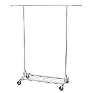 VEVOR Clothes Rack with Wheels, Heavy Duty Clothing Garment Rack, Commercial Clothing Rack for Hanging Clothes with Bottom Storage Area - 1 of 4
