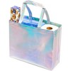 Juvale 4 Pack Reusable Holographic Bags with Handles, Cute Iridescent Bags for Gifts, Shopping and Everyday Use, 14 x 12 x 5 In - 2 of 4