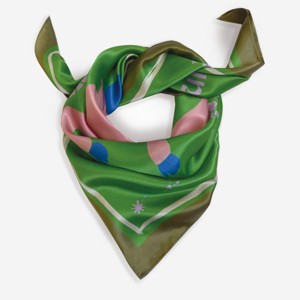 Women's Zodiac Printed Square Silk Scarf 